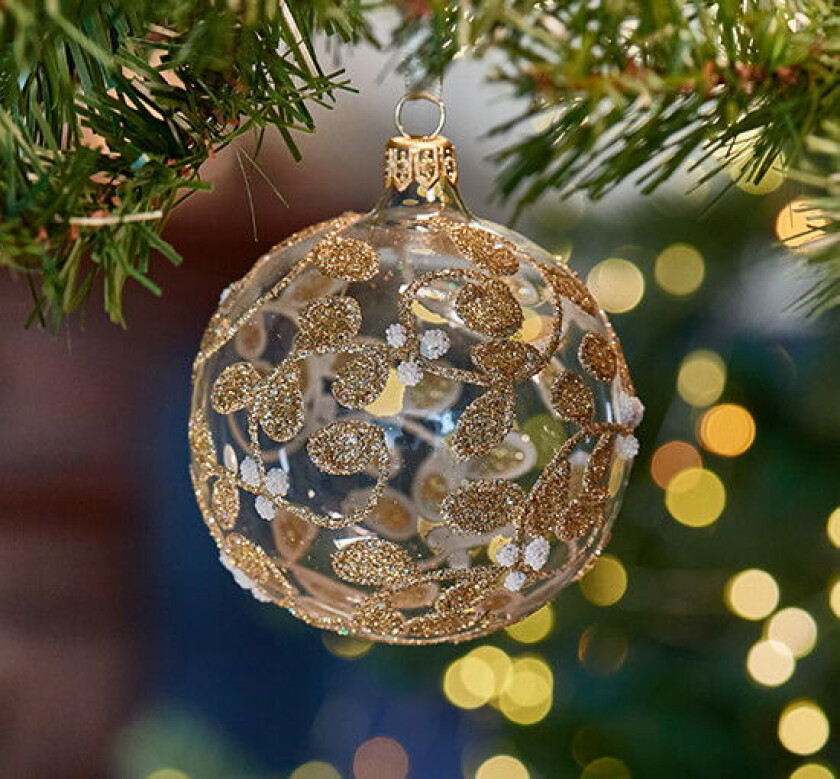 Lux Sparkling Leaves julekule