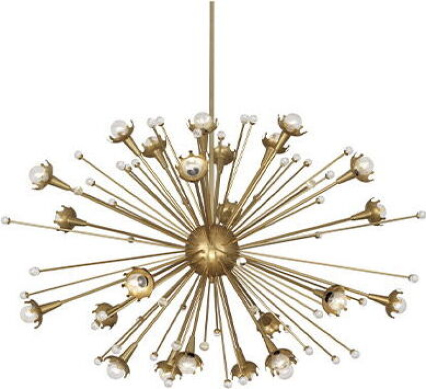 Sputnik Chandelier Brass