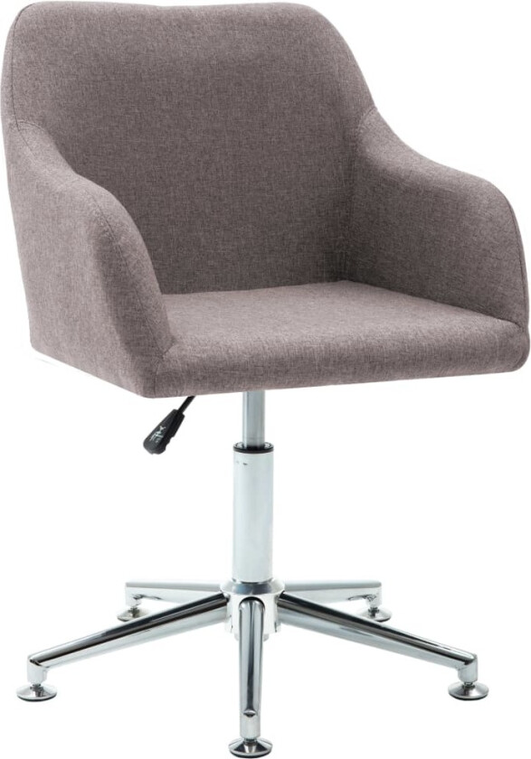 Svingbar kontorstol gråbrun stoff