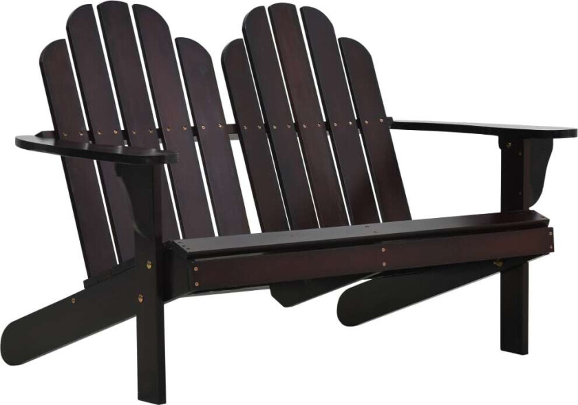 Dobbel Adirondack stol tre brun