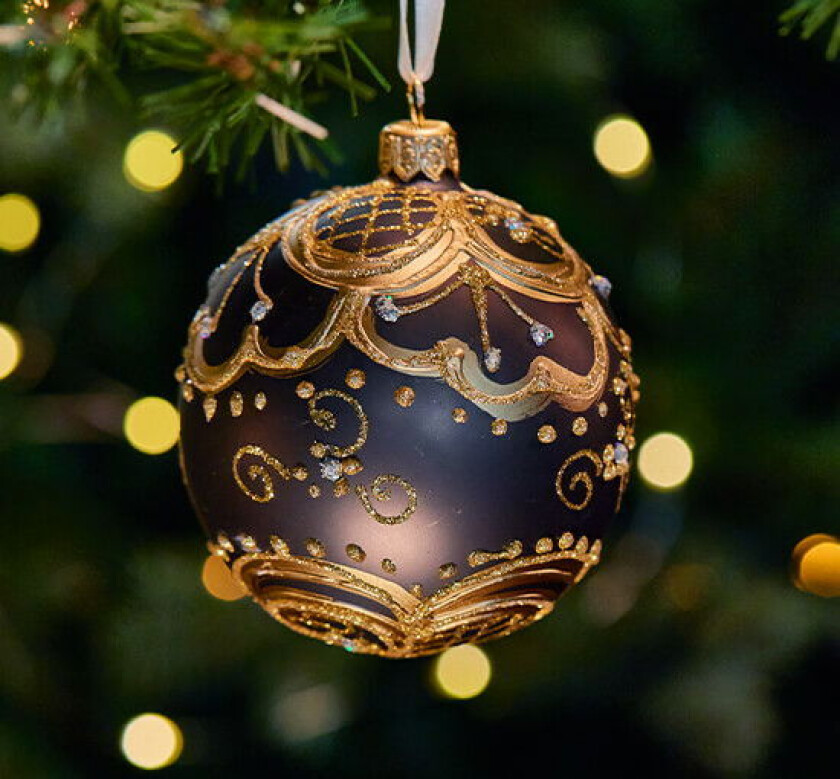 Lux Frosted julekule grå