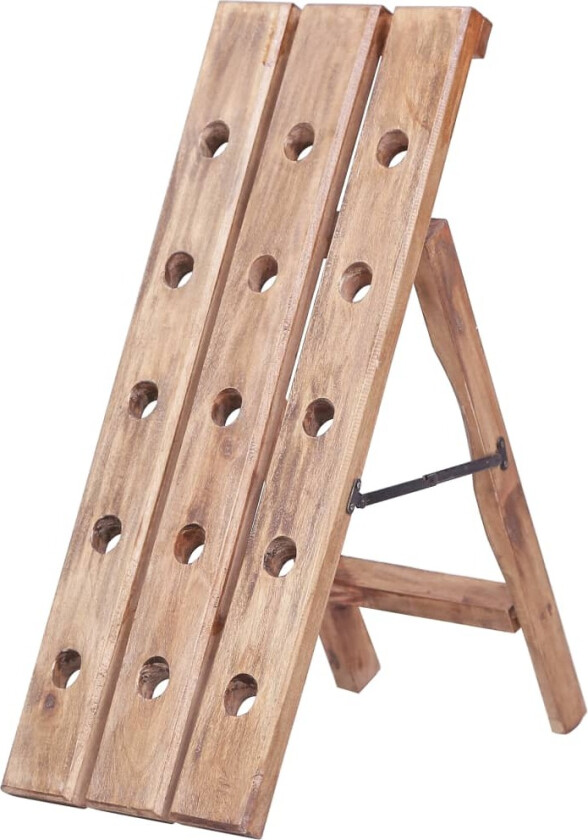 Vinstativ for 15 flasker 26x50x70 cm heltre mahogni