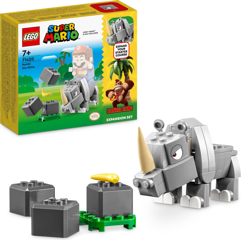 Lego Super Mario - Neshornet Rambi – Ekstrabanesett 71420