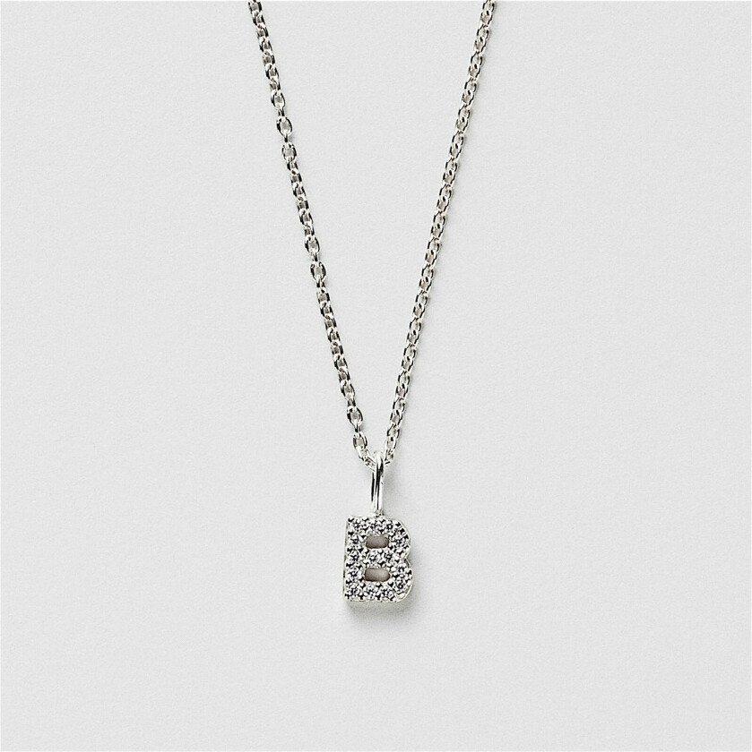 B Sparkle Letter Halskjede