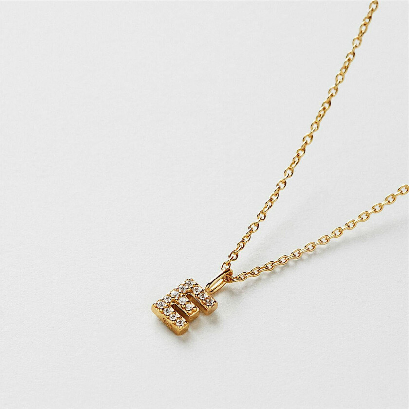 E Sparkle Letter Halskjede