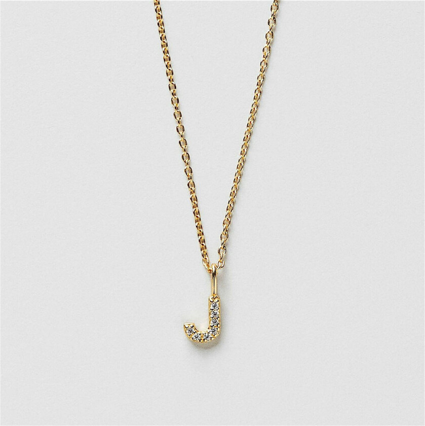 J Sparkle Bokstav Halskjede