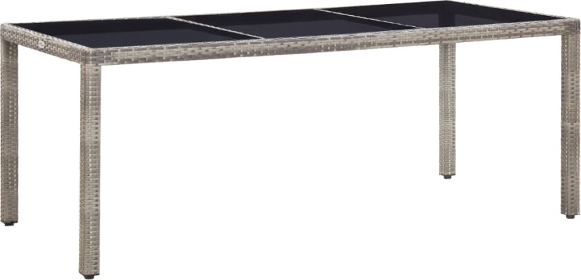 Hagebord grå 190x90x75 cm polyrotting