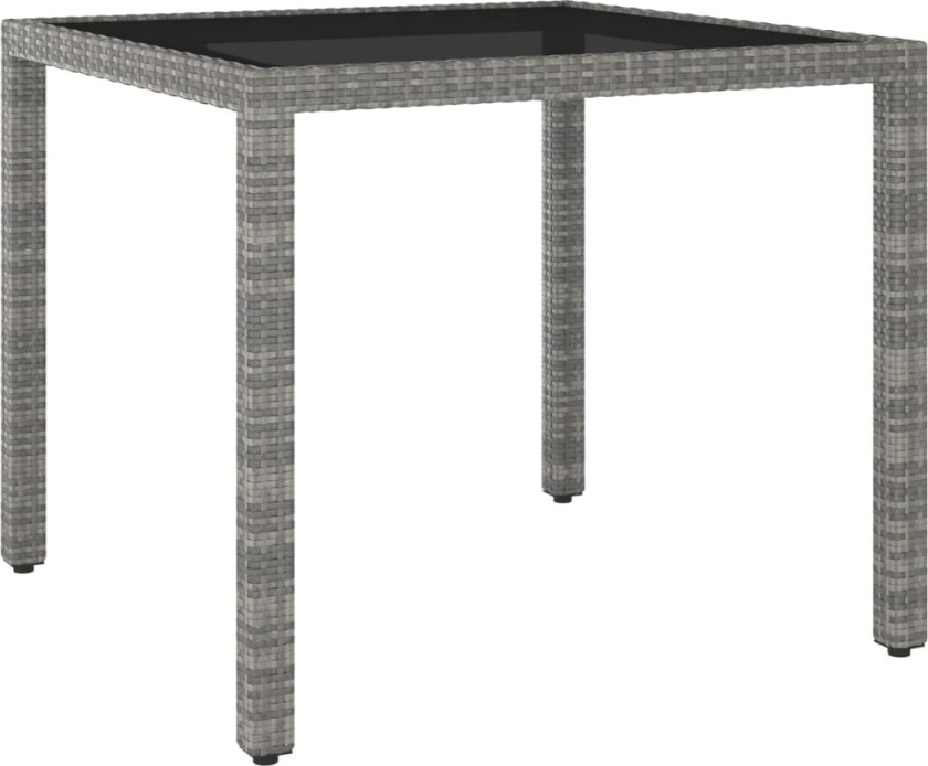 Hagebord grå 90x90x75 cm polyrotting