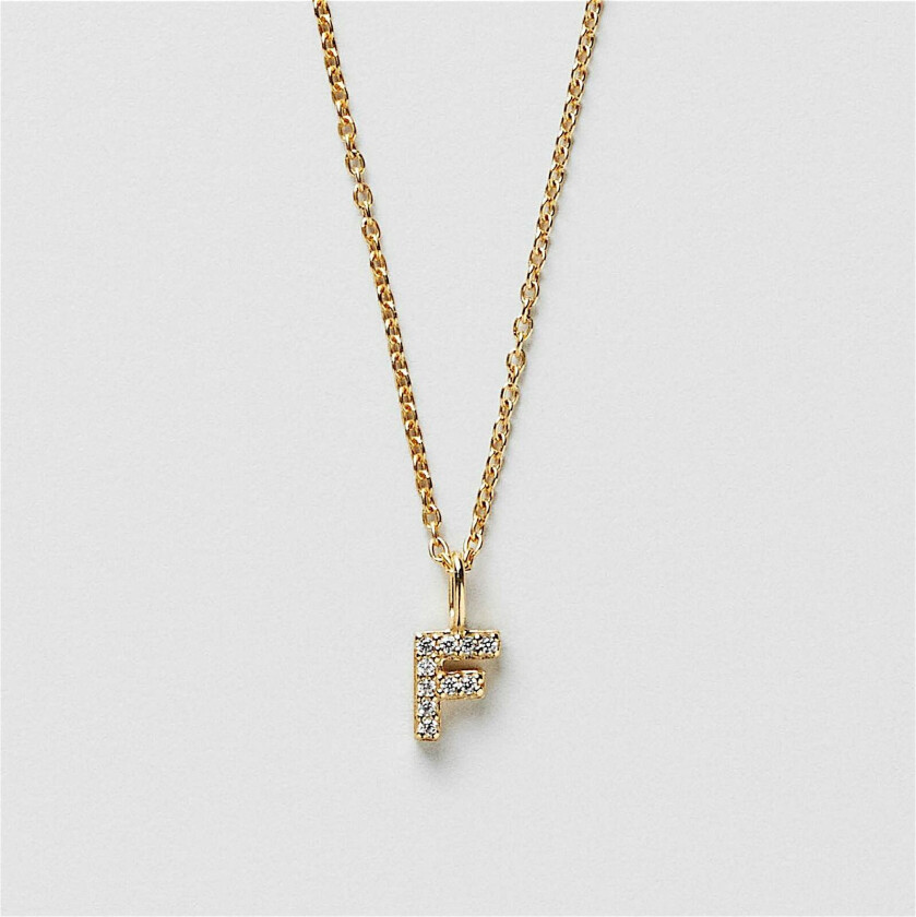 F Sparkle Letter Halskjede