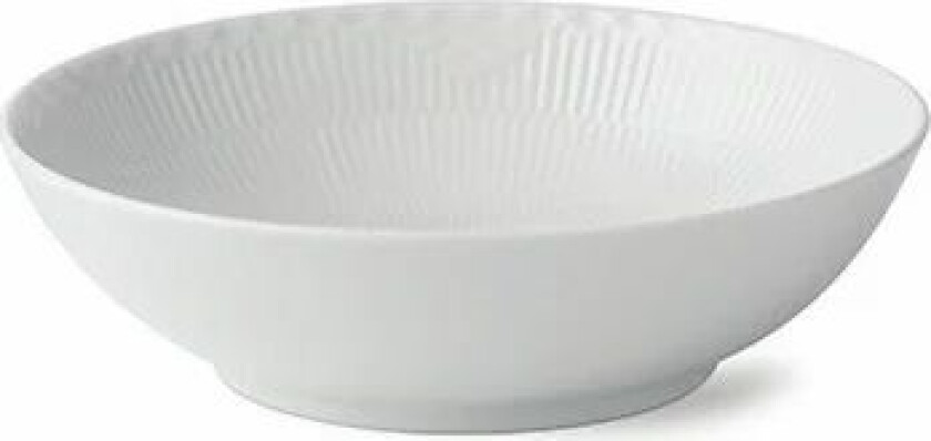 White Fluted Half Lace skål 1,1 l