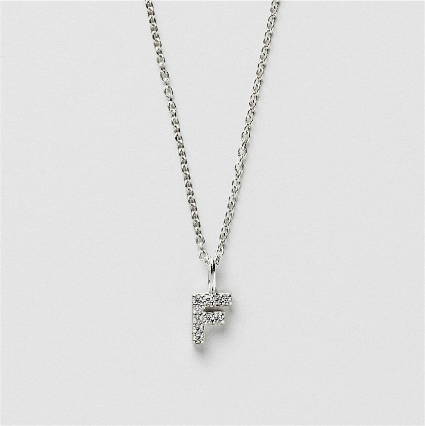 F Sparkle Letter Halskjede
