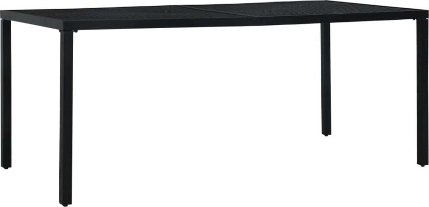 Hagebord svart 180x83x72 cm stål