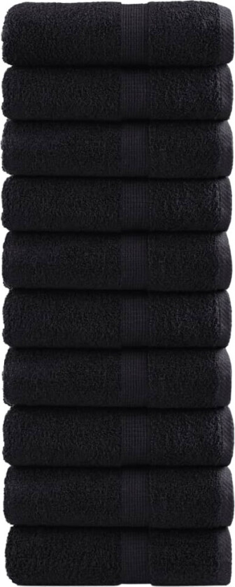 Bilde av Premium vaskekluter SOLUND 10 stk svart 30x30 cm 600 g/m2