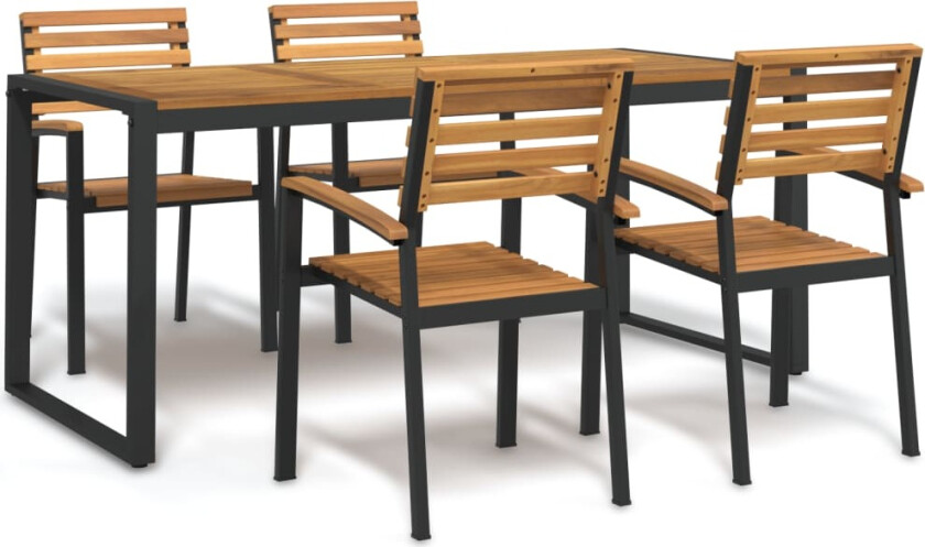 Hagespisegruppe 5 deler heltre akasie og metall