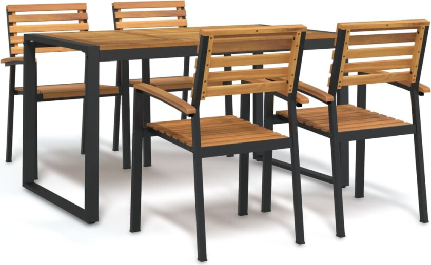 Hagespisegruppe 5 deler heltre akasie og metall