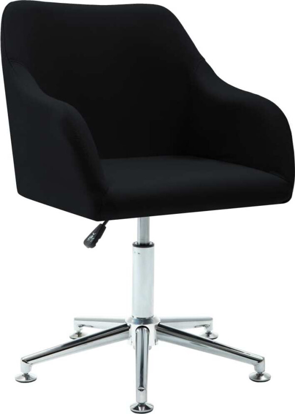 Svingbar kontorstol svart stoff