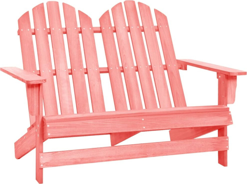 Adirondack hagestol 2-seters heltre gran rosa