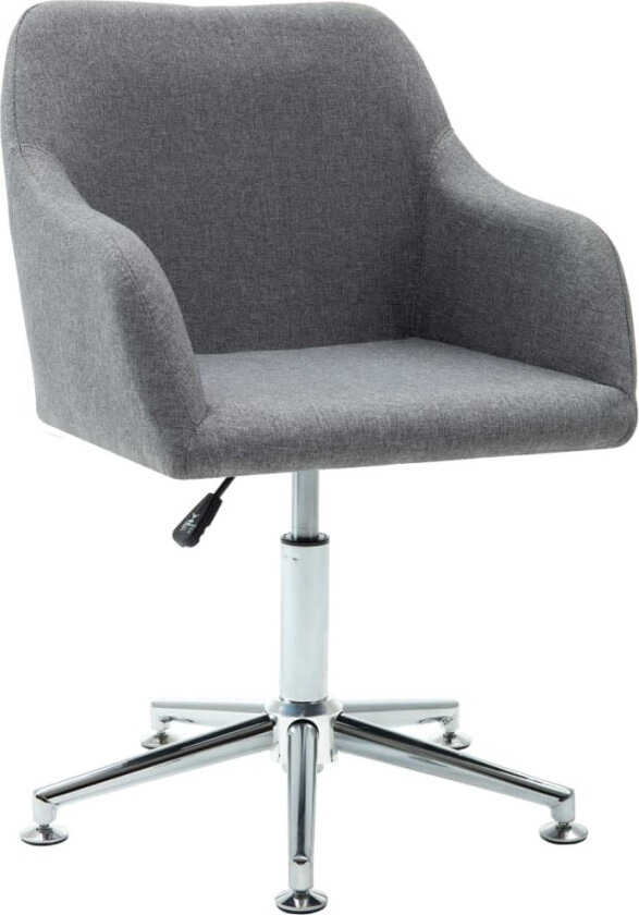Svingbar kontorstol lysegrå stoff