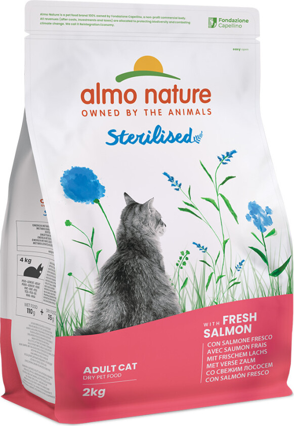 Bilde av Spesialpris! 2 kg / 12 kg Almo Nature - Holistic Sterilised laks & ris, 2 kg
