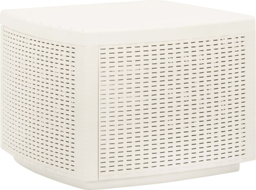 Hagebord hvit 53x53x40 cm plast