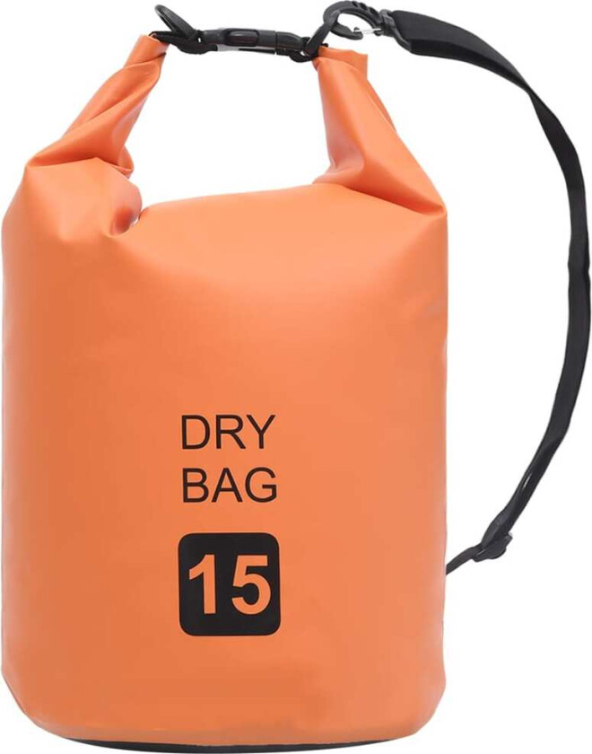 Tørrsekk oransje 15 L PVC