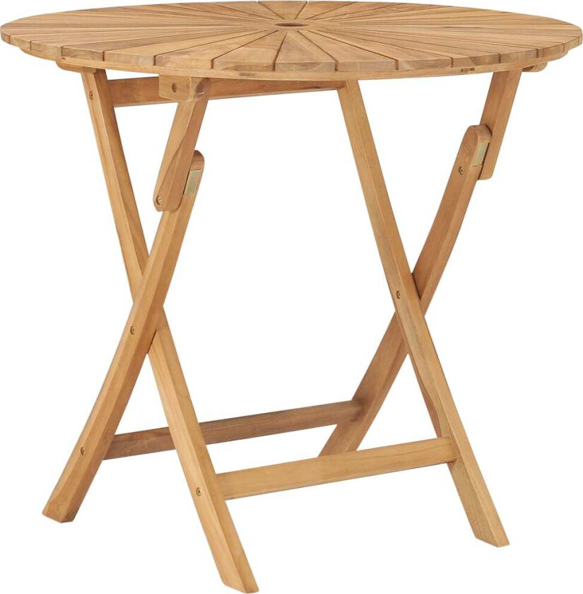 Sammenleggbart hagebord Ø 85 cm heltre teak