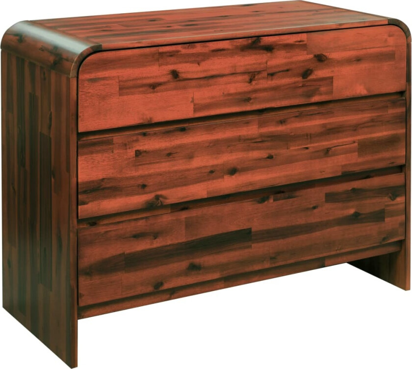 Kommode heltre akasie 90x37x75 cm