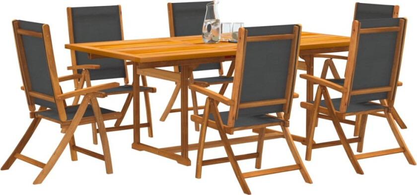 Hagespisegruppe 7 deler heltre akasie og textilene