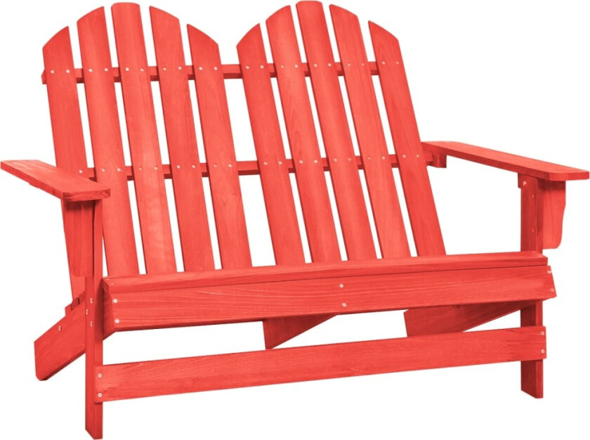 Adirondack hagestol 2-seters heltre gran rød