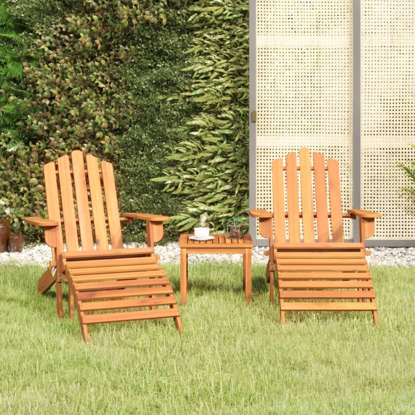 Adirondack loungesett 3 deler heltre akasie