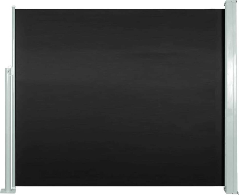 Uttrekkbar sidemarkise 120 x 300 cm svart