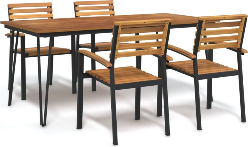 Hagespisegruppe 5 deler heltre akasie og metall