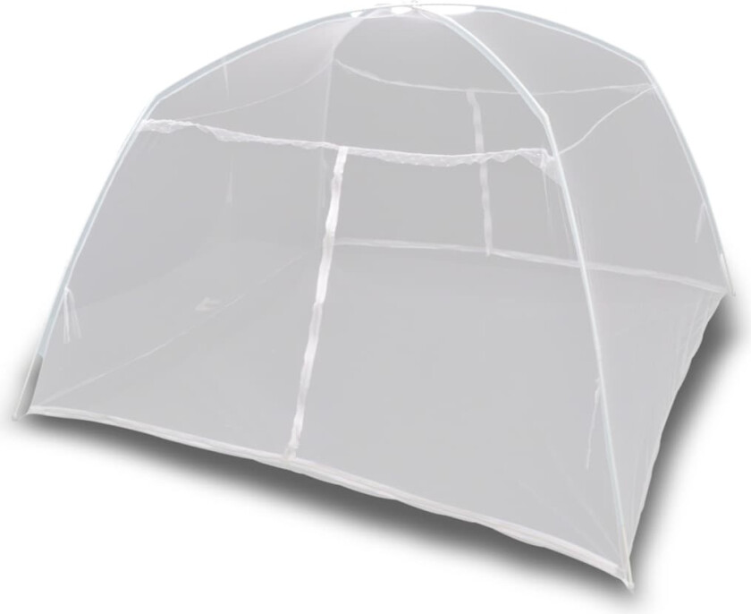 Campingtelt 200x120x130 cm glassfiber hvit