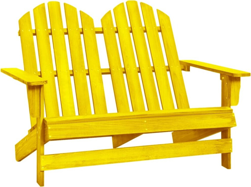 Adirondack hagestol 2-seters heltre gran gul