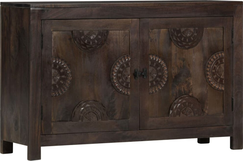 Skjenk med utskåret design 110x35x70 cm heltre mango