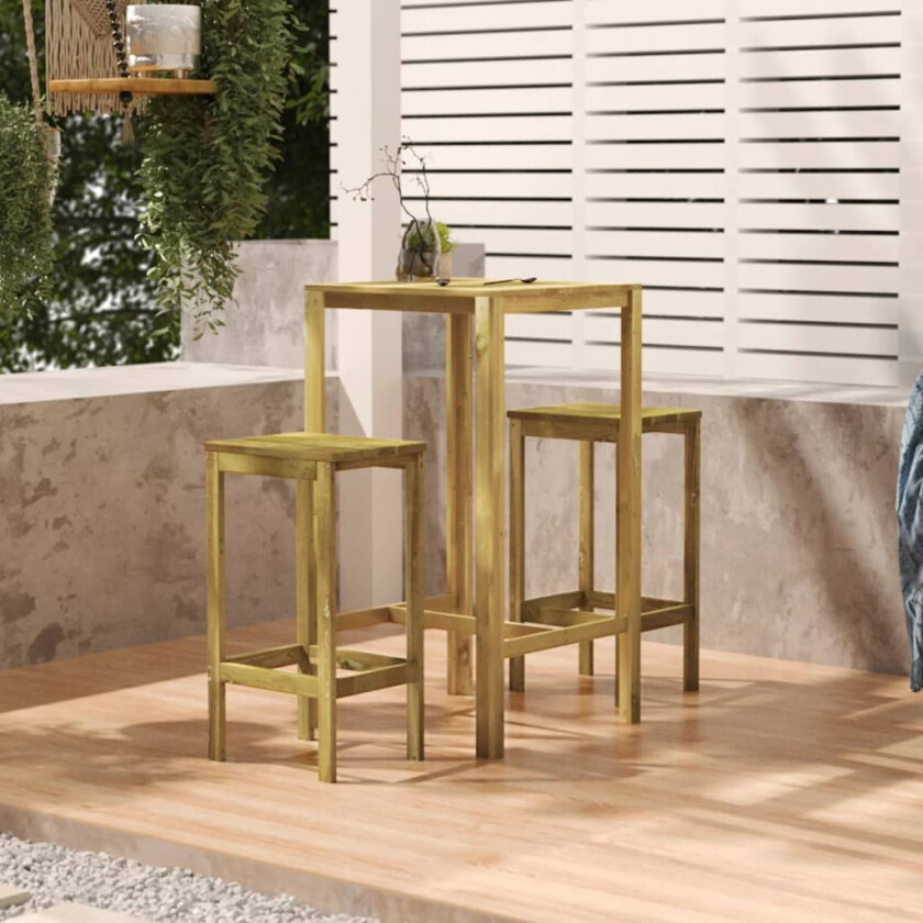 Barbord 60x60x110 cm impregnert furu