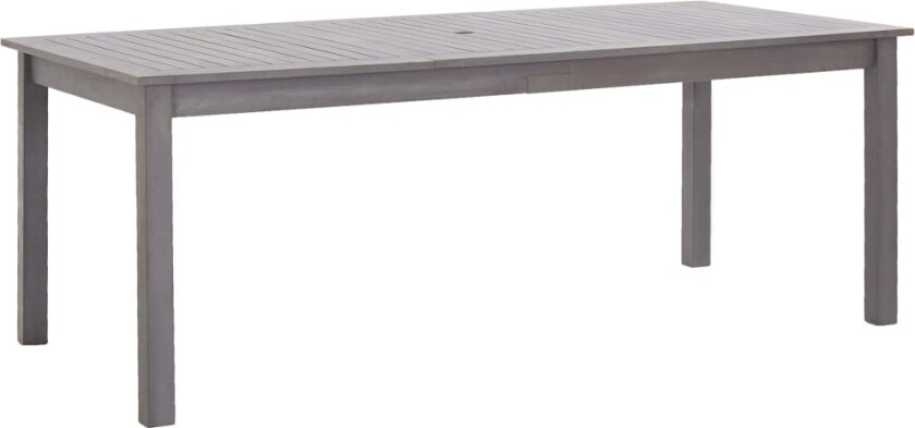 Hagebord gråvasket 200x90x74 cm heltre akasie