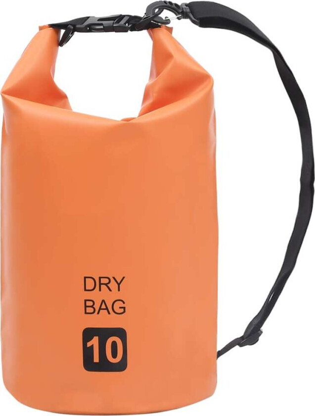 Tørrsekk oransje 10 L PVC
