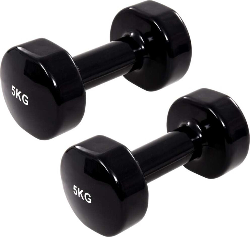 Manualer 2 stk 2x5 kg støpejern svart