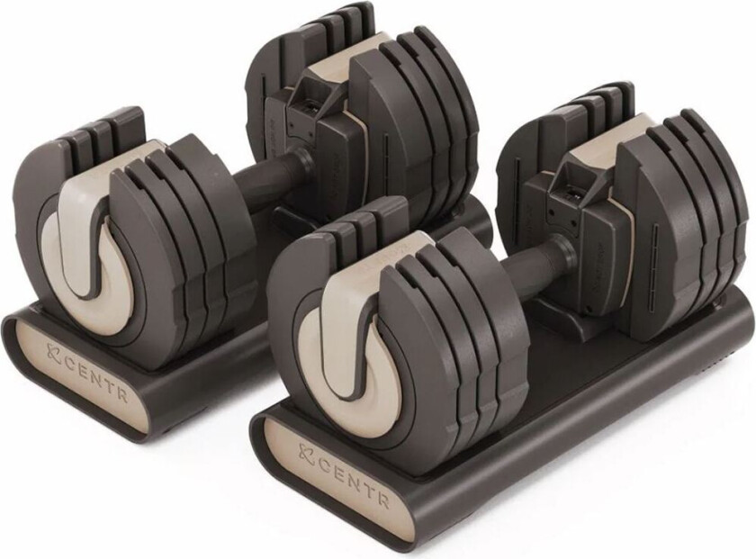Bilde av 5-50 lbs Adjustable Dumbbell - Beige, 2x22,7 kg (Par)