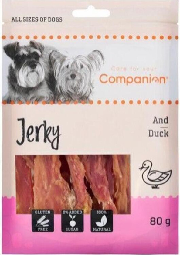 Duck Jerky Stripe Godbiter til hund 80 g
