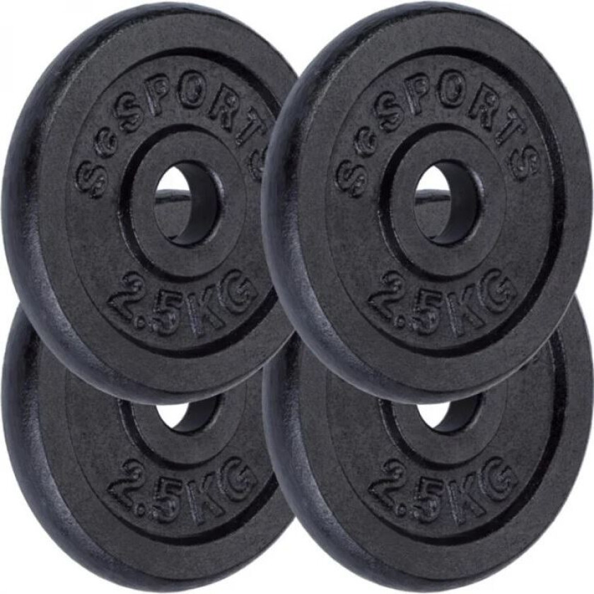 Vektskiver ScSPORTS Støpejern - 4x2,5kg