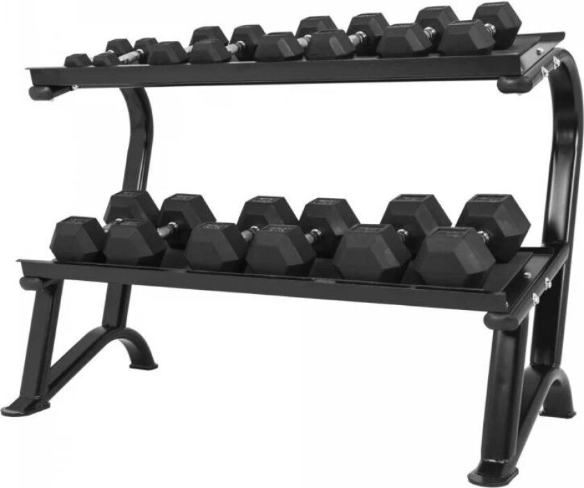 Hexagon Dumbbells 237 kg inc Dumbbell rack