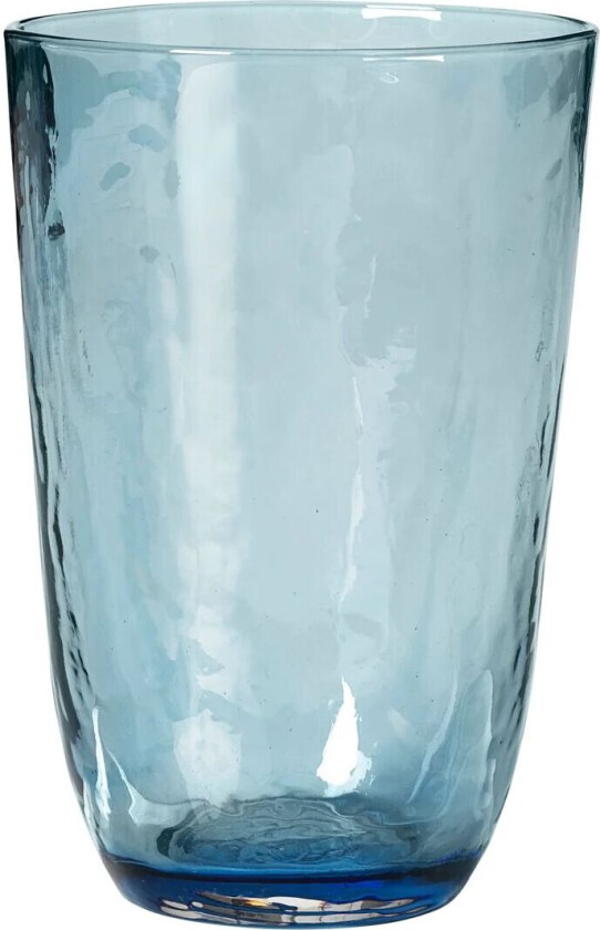 Hammered vannglass 50 cl Blå