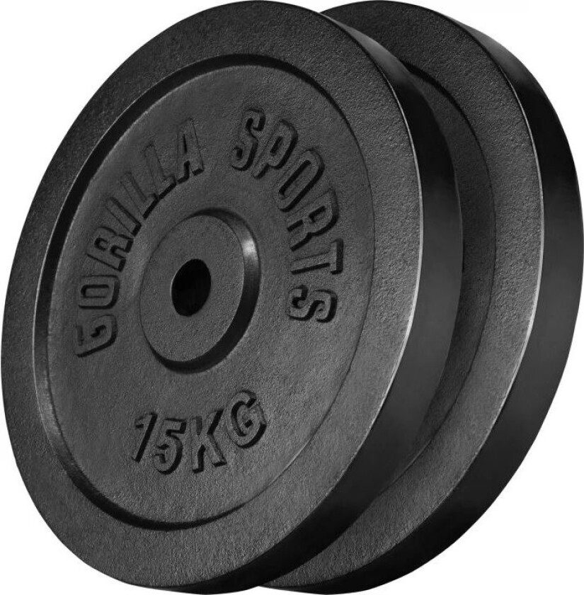 Vektskiver IRON Black - 2x15kg