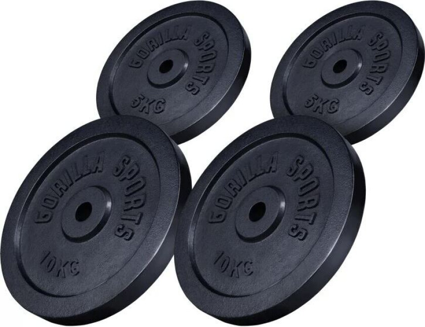 Vektskiver IRON Black - 2x10kg 2x5kg