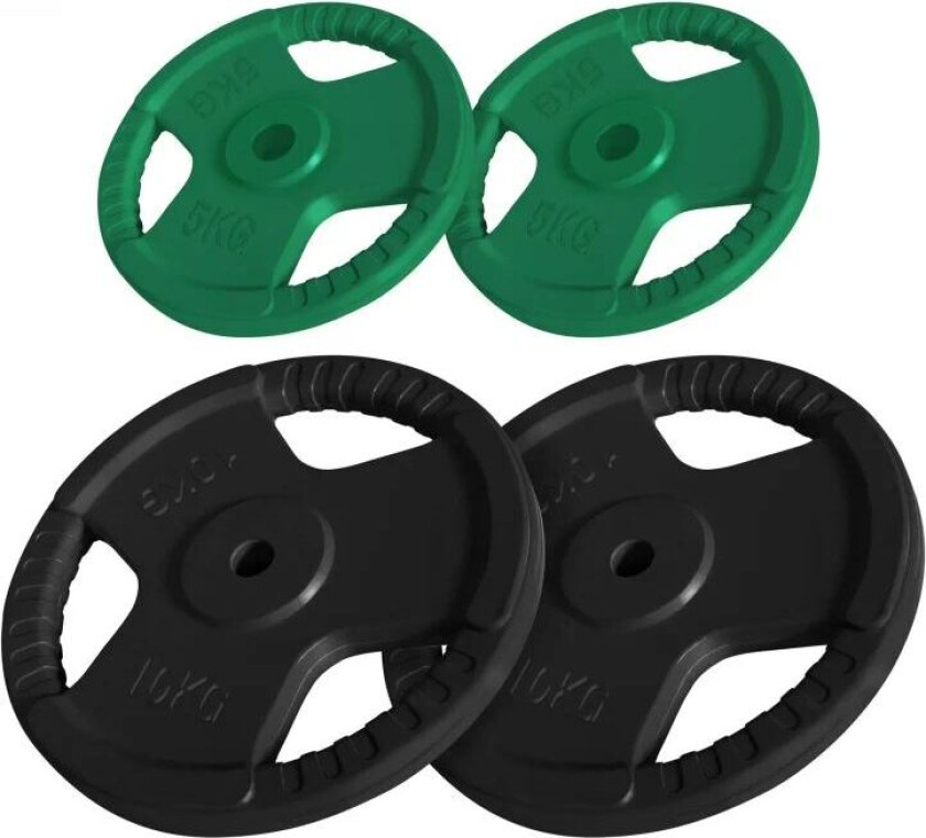 Vektskiver Trigrip 31mm - 2x10kg 2x5kg