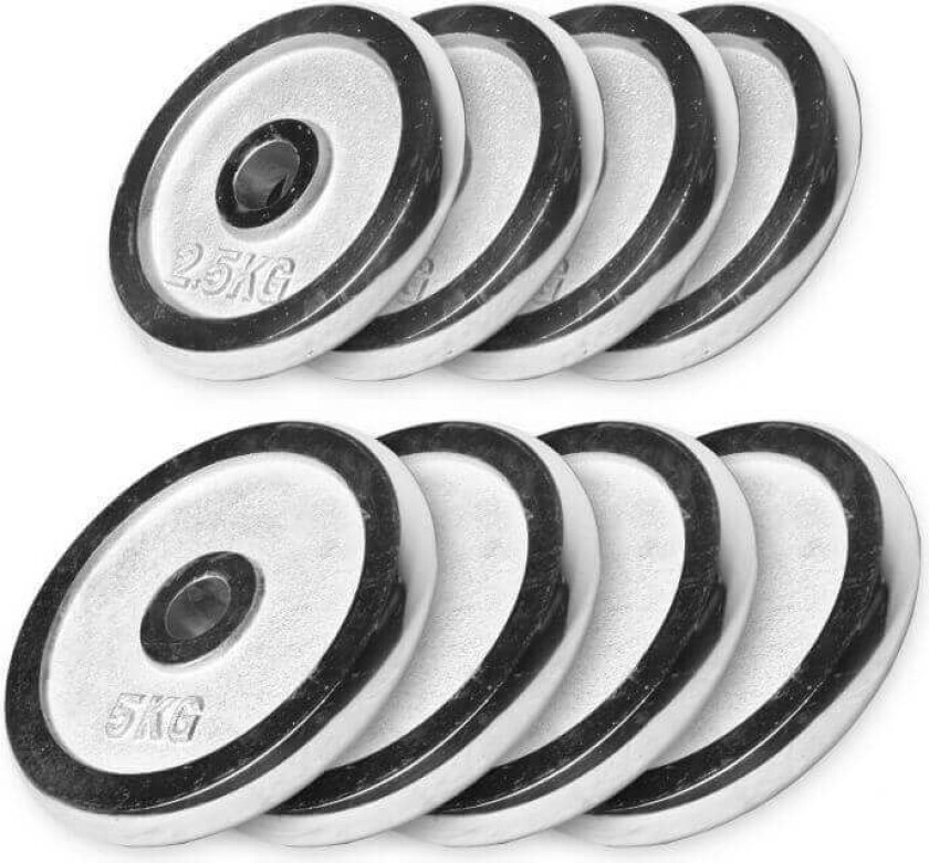 Vektskiver KROM - 4x2,5kg 4x5kg
