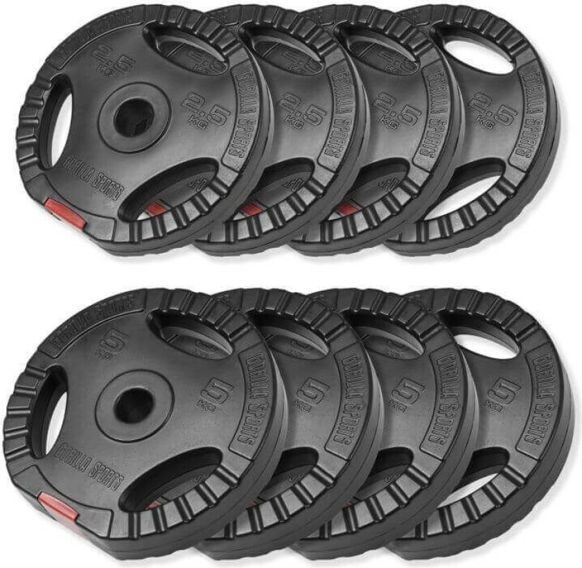 Vektskiver PRO Trigrip - 4x5kg 4x2,5kg