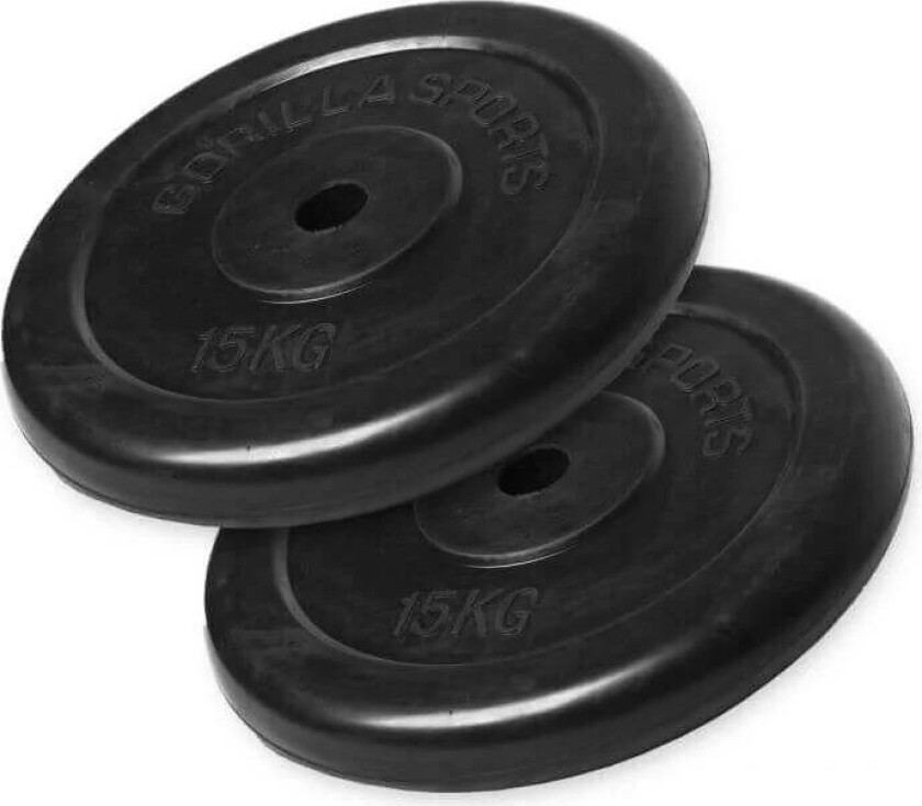 Vektskiver GUMMI Støpejern - 2x15kg